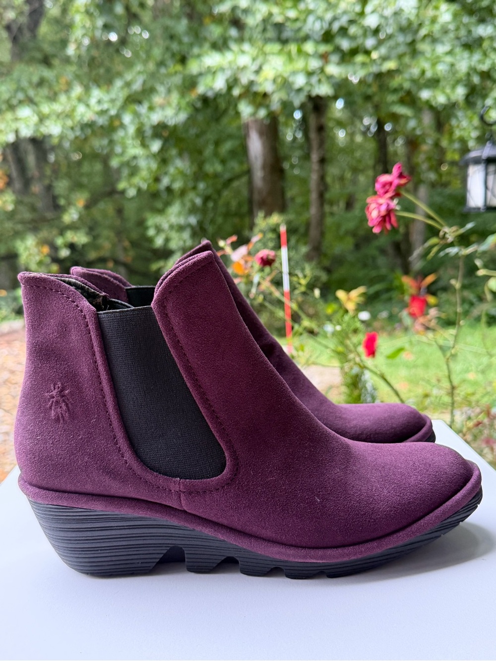NWOT Fly London Purple Suede Chelsea Boots EU 40 / US 9